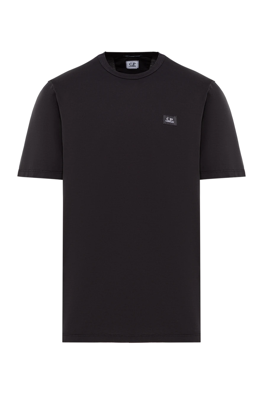 C.P.Company Чоловіча чорна футболка з нашивкою-логотипом на грудях зі 100% бавовни - логотип бренду. 100% бавовна. Країна виробник: Італія. Догляд: спеціалізоване чищення - фото 1