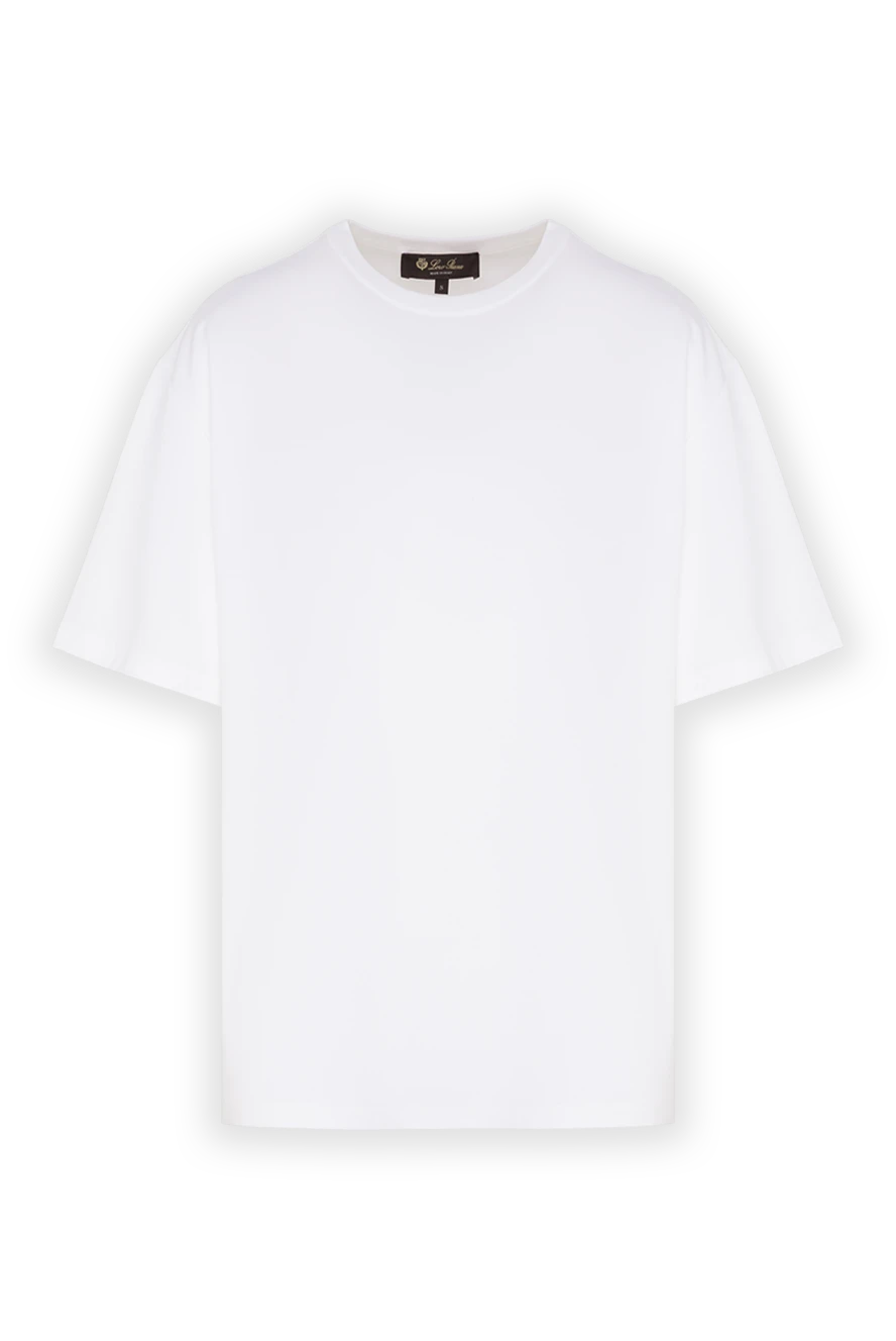 Loro Piana Базовая белая хлопковая футболка прямого кроя с круглым вырезом - 100% хлопок. Страна производитель: Италия. Уход: специализированная чистка - фото 1