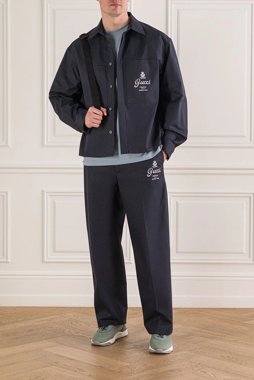 GUCCI　ドミノ　グッチ Gucci мужской темно-синий прогулочный костюм в стиле workwear