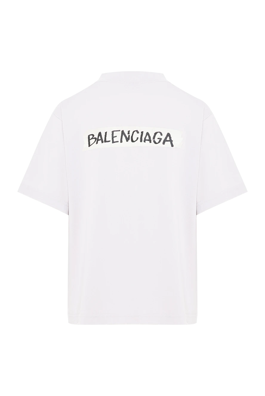 Balenciaga white women's oversized cotton t-shirt 193894 — Women t