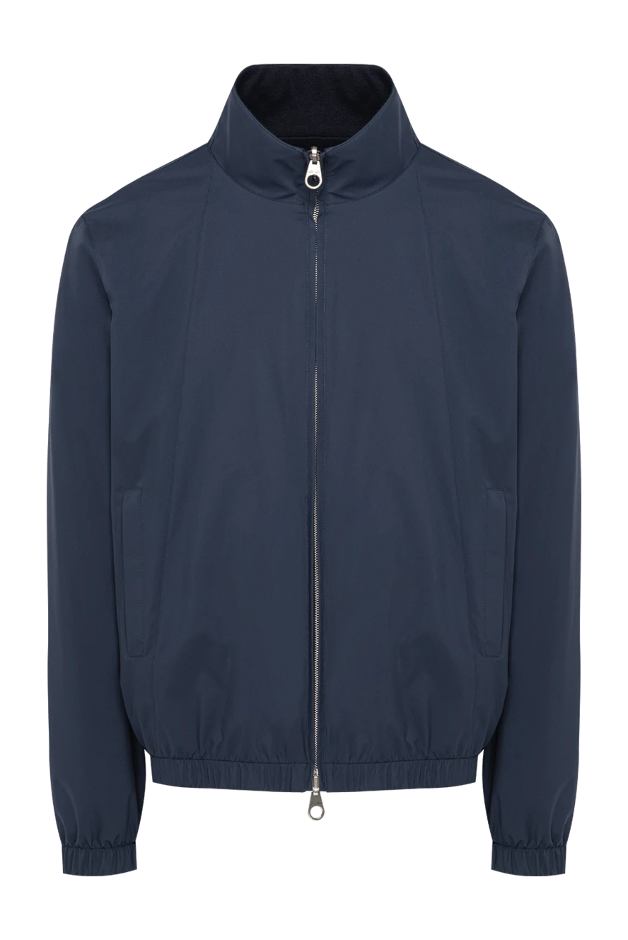 Loro Piana Windmate Reversible Bomber Jacket in Navy - Decoration: brand logo. 100% polyamide, 100% cashmere. zipper. two side pockets. Country of manufacture: Italy. Care: specialized cleaning - photo 1