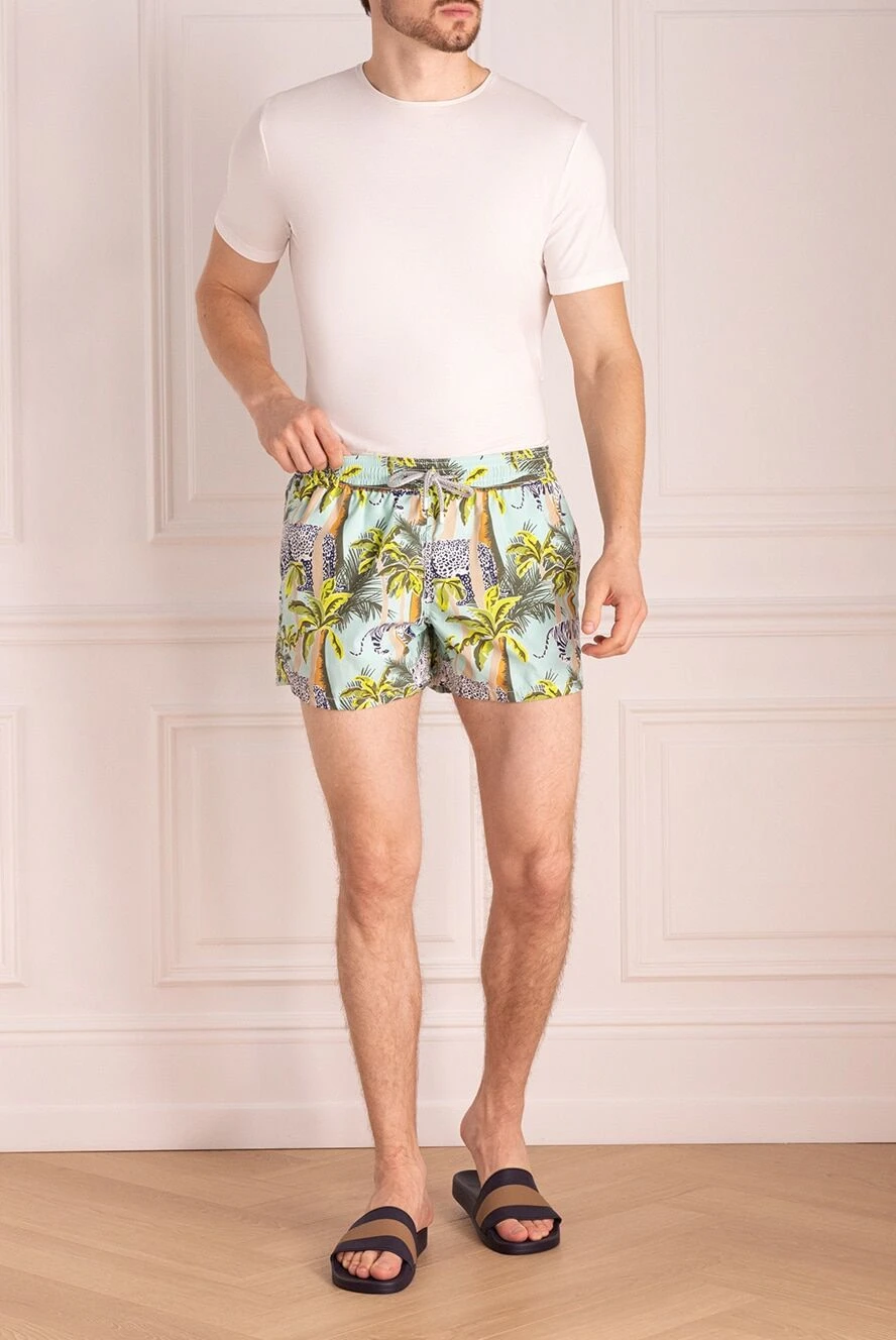 Vilebrequin blue men s beach shorts made of cotton and polyamide 990646 Men beachwear Domino Online Store Ukraine
