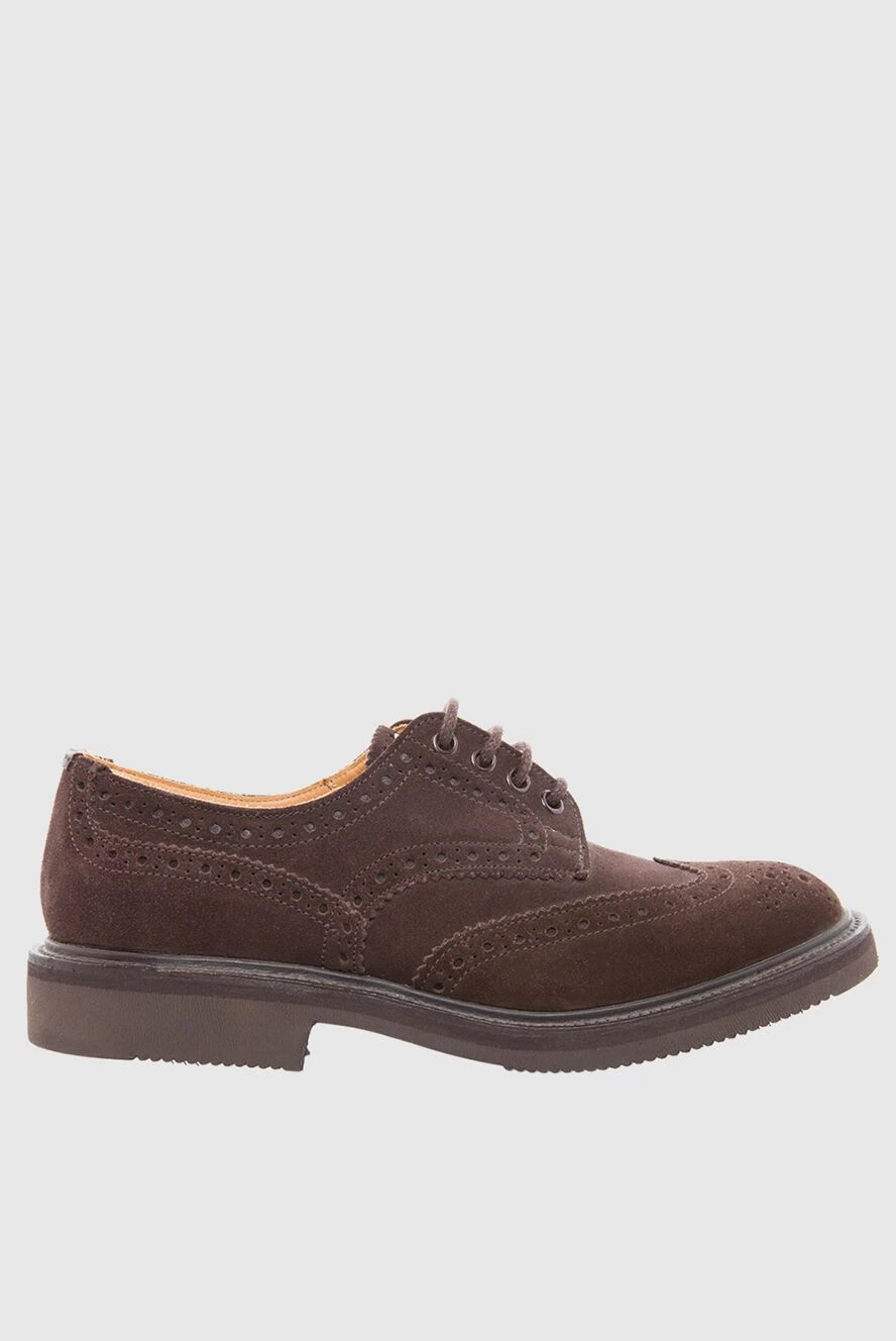 Tricker`s Brown suede shoes for men - Perforation. 100% suede. Lace-up. Interior trim: suede. Insole: Leather. Heel height: 2.5cm. Outsole: Other materials. Country of manufacture: Italy. Care: specialized cleaning - photo 1