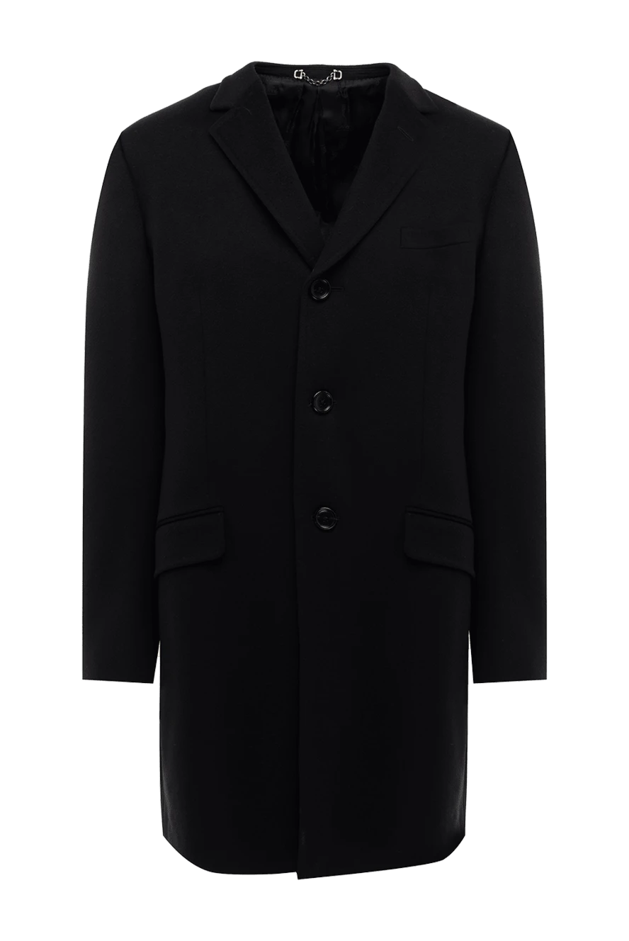 Gucci Black wool coat for men - 100% wool. Buttons. Two side pockets, two inside pockets. Lining: 100% silk. Country of manufacture: Italy. Care: specialized cleaning - photo 1