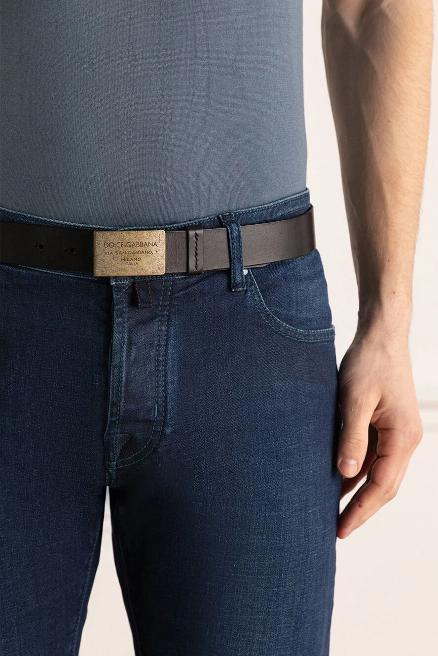 Dolce Gabbana black leather belt for men 991891 Men belts and braces Domino Online Store Ukraine