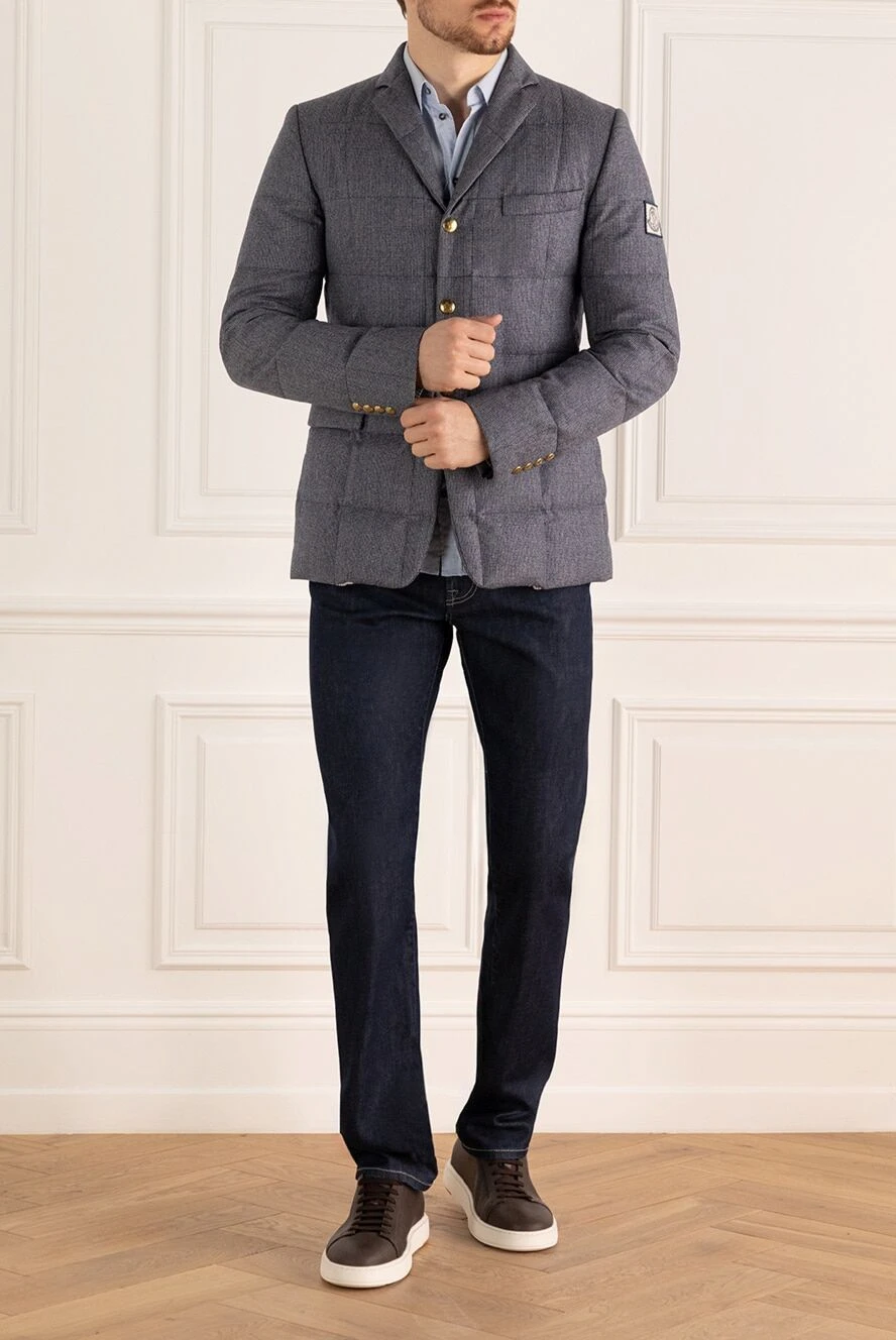 Moncler down jacket men s gray wool 992307 Men down coats Domino Online Store Ukraine