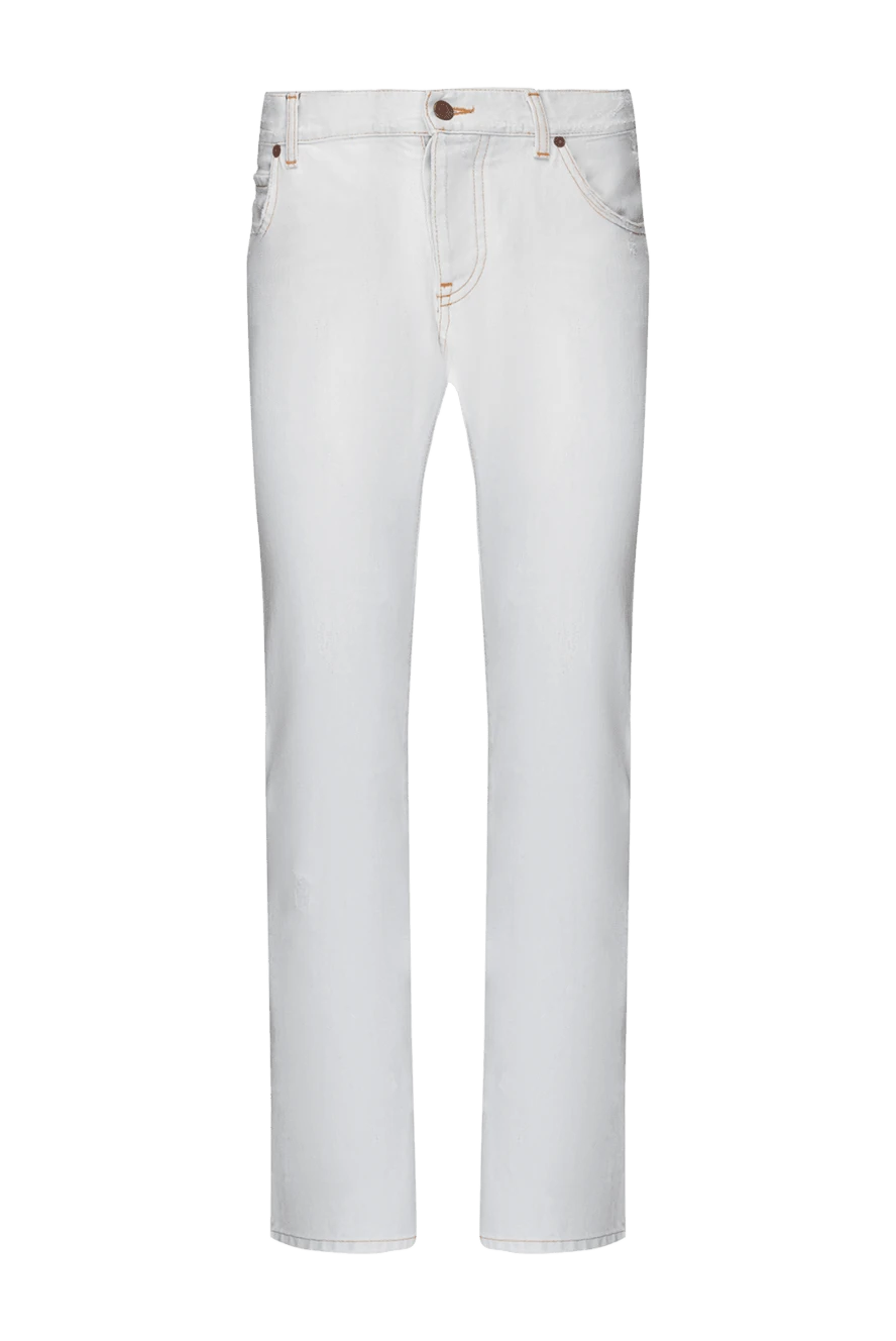Dolce & Gabbana White cotton jeans for men - 100% cotton. Closure: button, zipper. waist pocket with flap, two front side pockets, two back pockets with button flaps.. Country of manufacture: Italy. Care: specialized cleaning - photo 1