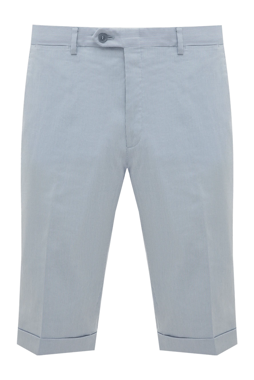 Brioni Gray cotton shorts for men - pinches. 100% cotton. zipper, button. belt pocket, two side pockets, two back pockets. Country of manufacture: Italy. Care: specialized cleaning - photo 1