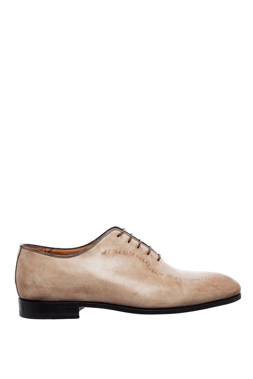 Bontoni Men's shoes made of beige leather - Kant. 100% leather. Lace-up. Interior: Leather. Insole: Leather. Heel height: 2cm. Outsole: Other materials. Country of manufacture: Italy. Care: specialized cleaning - photo 1