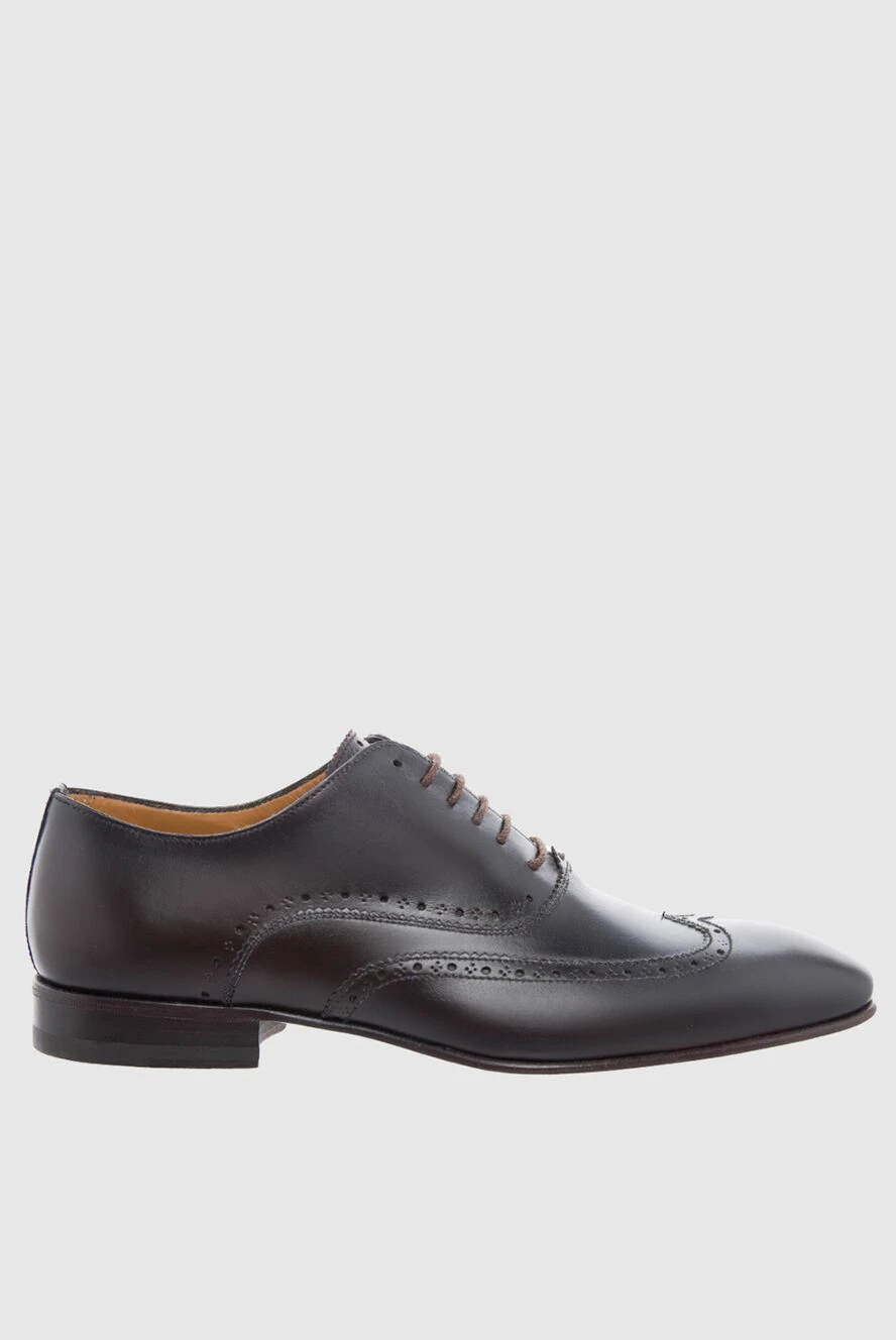 Branchini Men's shoes made of black leather - Perforation. 100% leather. Lace-up. Interior: Leather. Insole: Leather. Heel height: 2cm. Outsole: Other materials. Country of manufacture: Italy. Care: specialized cleaning - photo 1