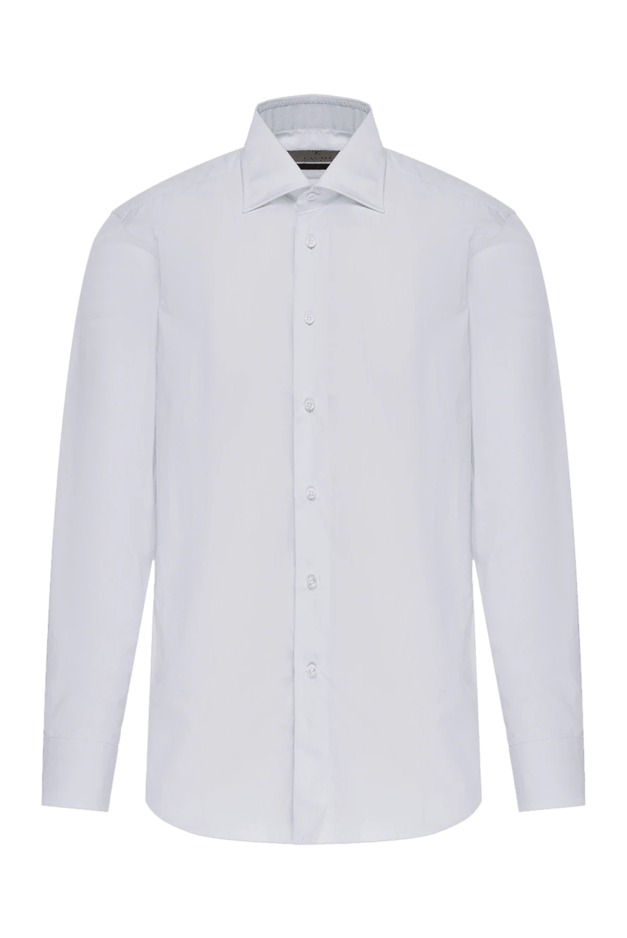 Canali Рубашка из хлопка белая мужская - 100% хлопок. пуговицы. Страна производитель: Италия. Уход: специализированная чистка - фото 1