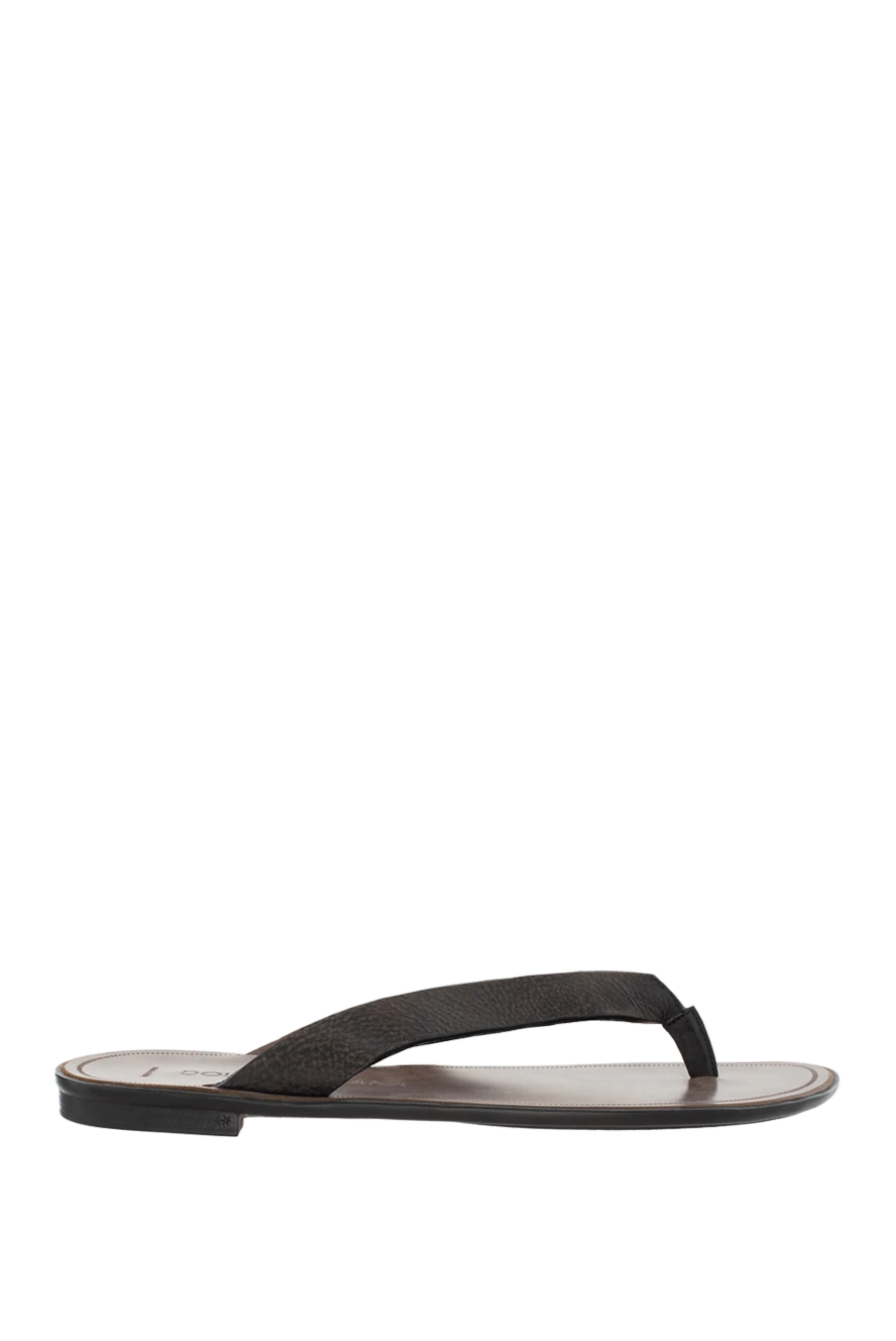 Dolce & Gabbana Шльопанці зі шкіри чорні чоловічі - внутрішнє оздоблення шкіри. 100% шкіра. гума. Країна виробник: Италия. Догляд: спеціалізоване чищення - фото 1