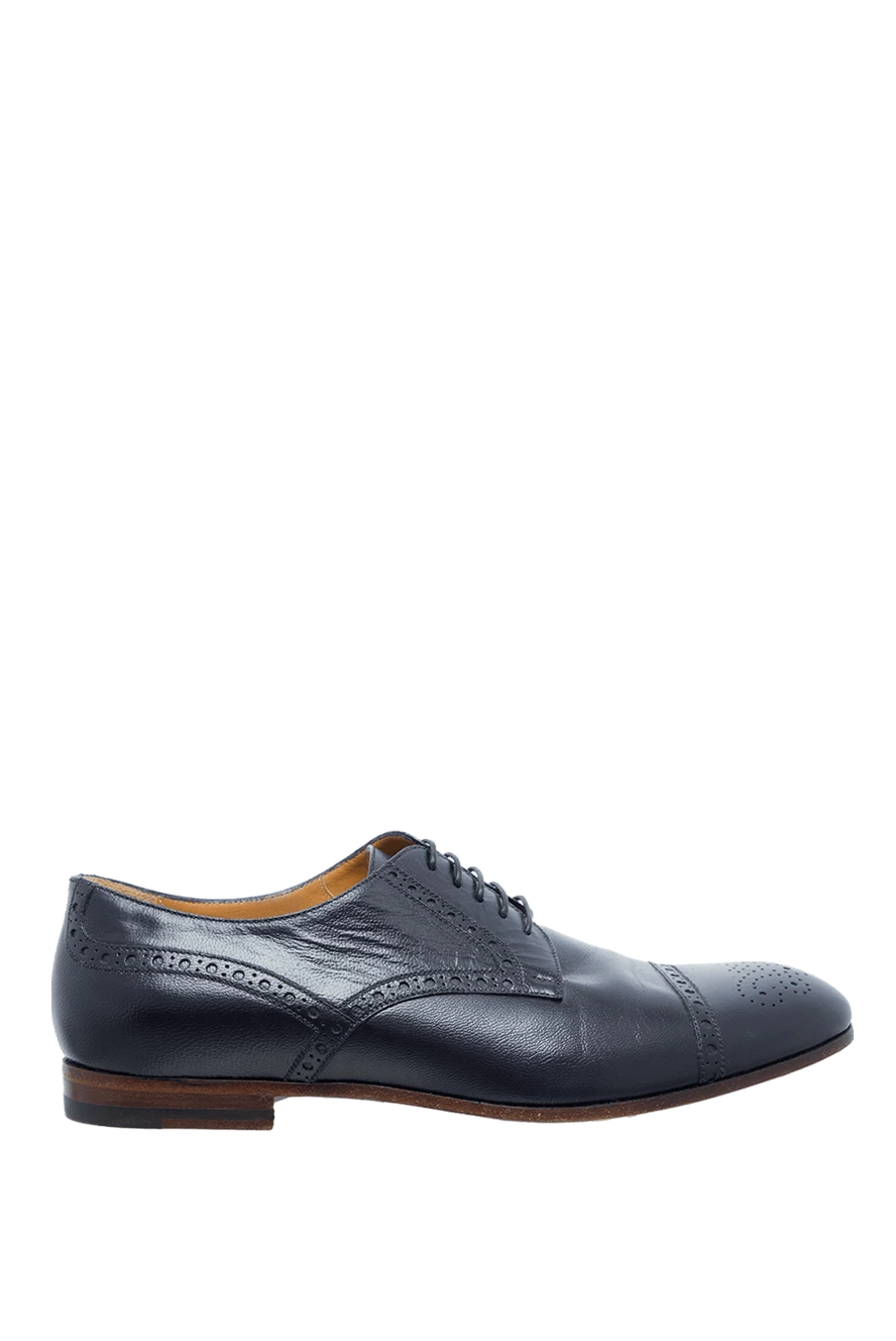Gucci Men's shoes made of black leather - Perforation. 100% leather. Lace. Interior finish: Leather. Insole: Leather. Heel height: 2 cm. Leather. Country of manufacture: Italy. Care: specialized cleaning - photo 1