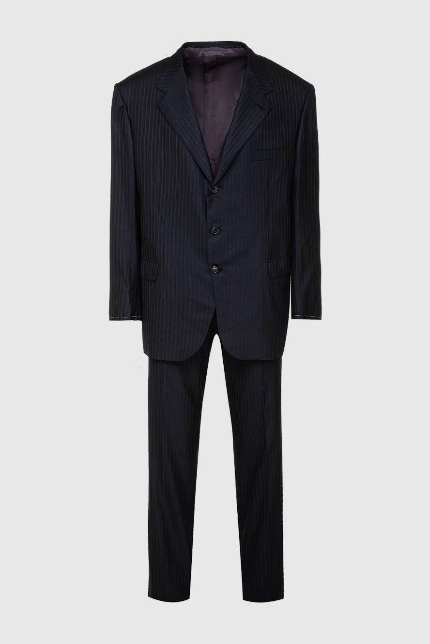 Brioni Black wool and silk men's suit - Slit. 85% wool, 15% silk. Closure: Buttons, hook. Chest pocket, two flap pockets. Three pockets. Two side pockets, two back pockets with buttons. Lining: 100% cupro. Country of manufacture: Italy. Care: specialized cleaning - photo 1