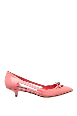 Туфлі зі шкіри рожеві жіночі