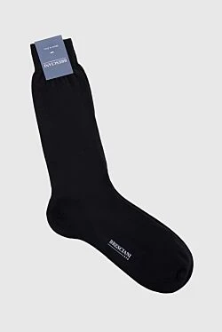 Men's black wool and nylon socks