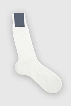 White cotton socks for men