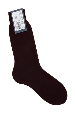 Men's burgundy cotton socks