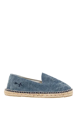 Blue canvas espadrilles for men