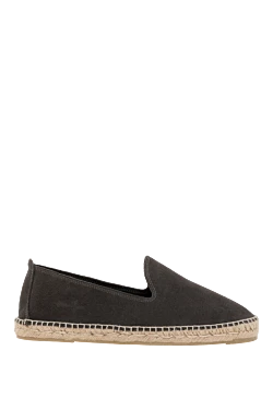 Men's gray suede espadrilles