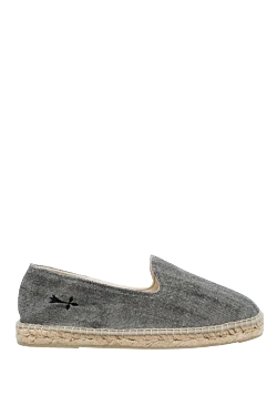 Gray canvas espadrilles for men