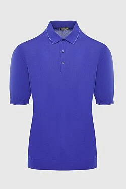 Cotton polo purple for men