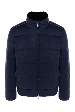 Down jacket men's cashmere blue