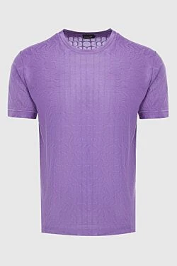 Purple cotton T-shirt for men