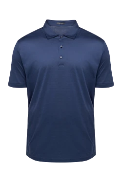 Polo from cotton blue for men