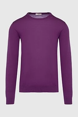 Purple wool jumper for men