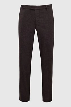 Brown wool and cashmere trousers