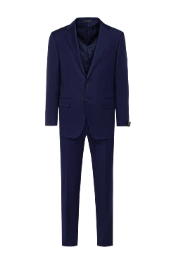 Men's suit made of wool blue