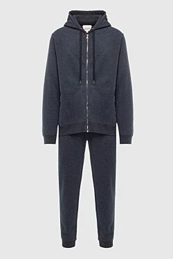 Gray men's cotton sports suit