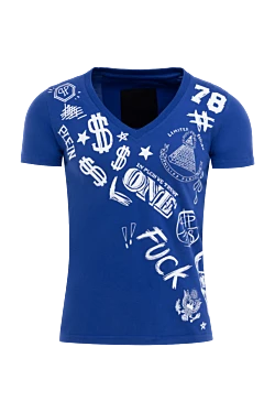Cotton T-shirt blue for men