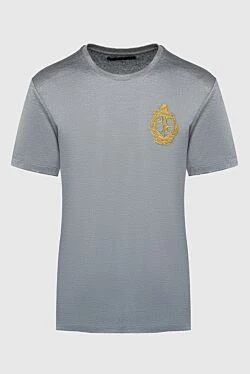 Gray silk T-shirt for men