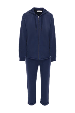 Women's cotton sports suit, blue