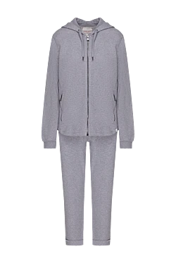 Women's cotton sports suit, gray