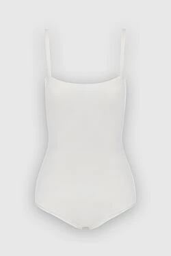 White viscose bodysuit for women