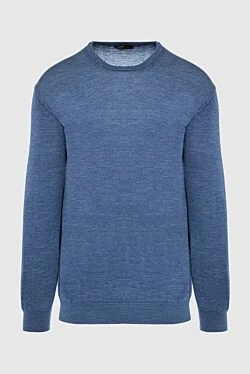 Wool jumper blue for men
