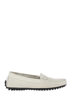 Loafers women's with textured sole gray