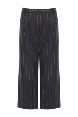 Gray wool trousers for women
