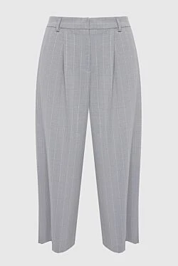 Gray wool trousers for women