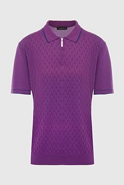 Cotton polo purple for men