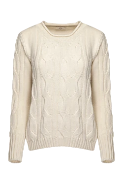 White cashmere jumper for women
