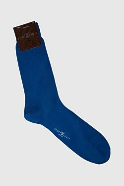 Шкарпетки з бавовни сині чоловічі