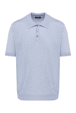 Men's violet silk polo