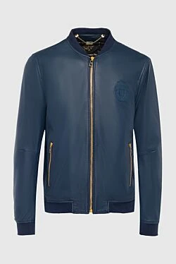 Leather jacket blue for men