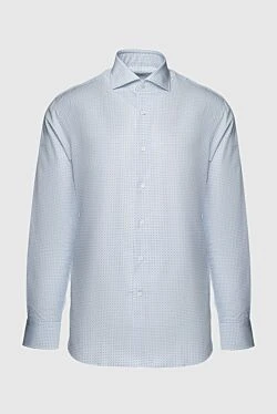 Blue cotton shirt for men