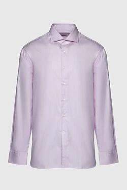 Рубашка з бавовни фіолетова чоловіча