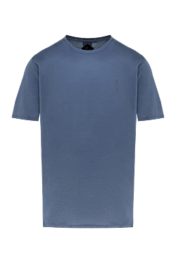 Blue cotton T-shirt for men